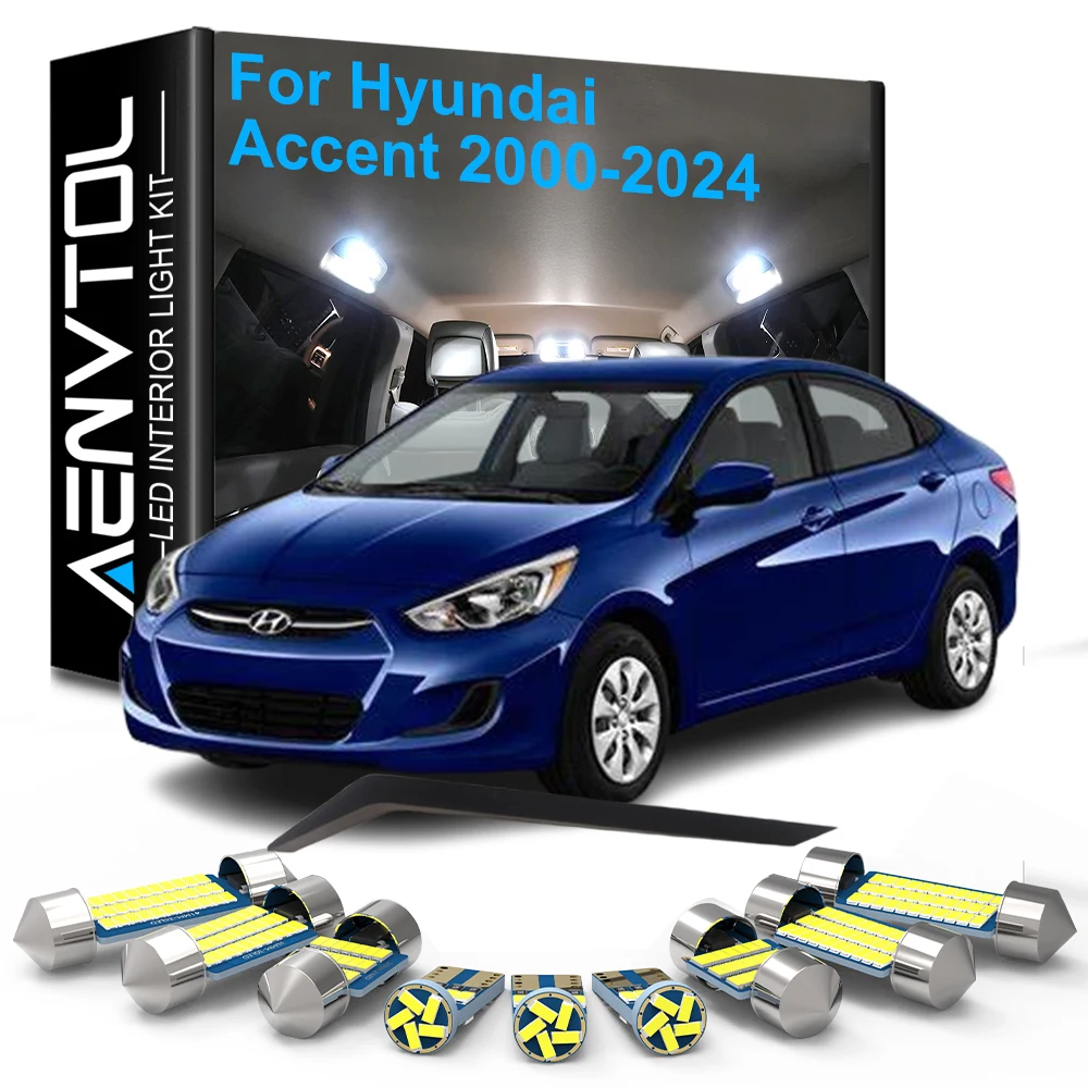 Car Accessories LED Interior Lights Canbus For Hyundai Accent 2000-2006 2007 2008 2009 2010 2011 2012 2013 2014 2015 2016-2024