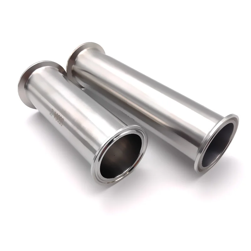 Raccord de tuyau sanitaire en acier inoxydable 304, diamètre extérieur 19-102mm, anneau fait maison, trois clips 50.5-119mm, longueur 100-500mm