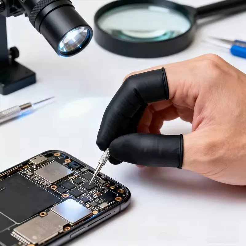 100/200/300PCS Culle per dita usa e getta Vari colori in lattice per uso domestico Antiscivolo Pulizia Culle per dita Strumenti per tatuaggi per capelli per unghie