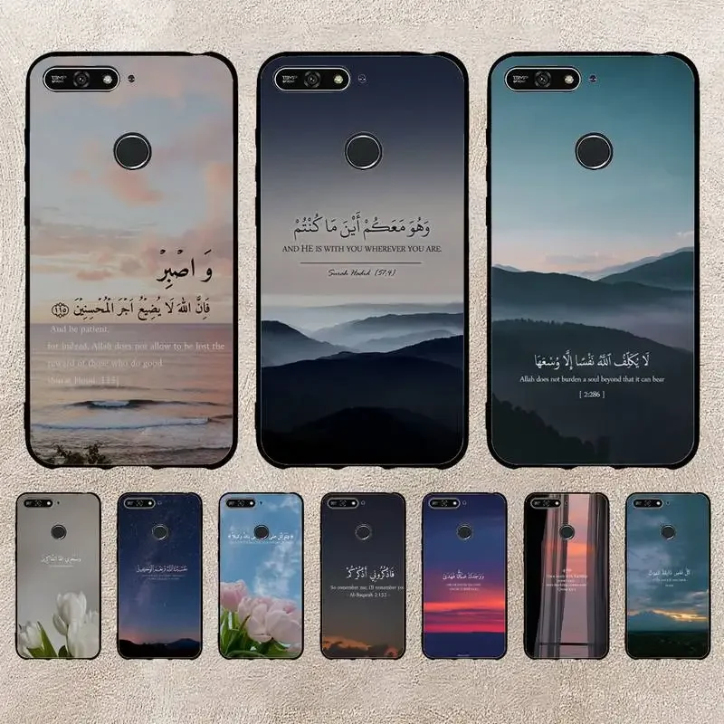 Arabic Quran Islamic Muslim Quotes Phone Case For Xiaomi 11 10 12Spro A2 A2lite A1 9 9SE 8Lite 8explorer F1 Poco 12S Ultra Cover