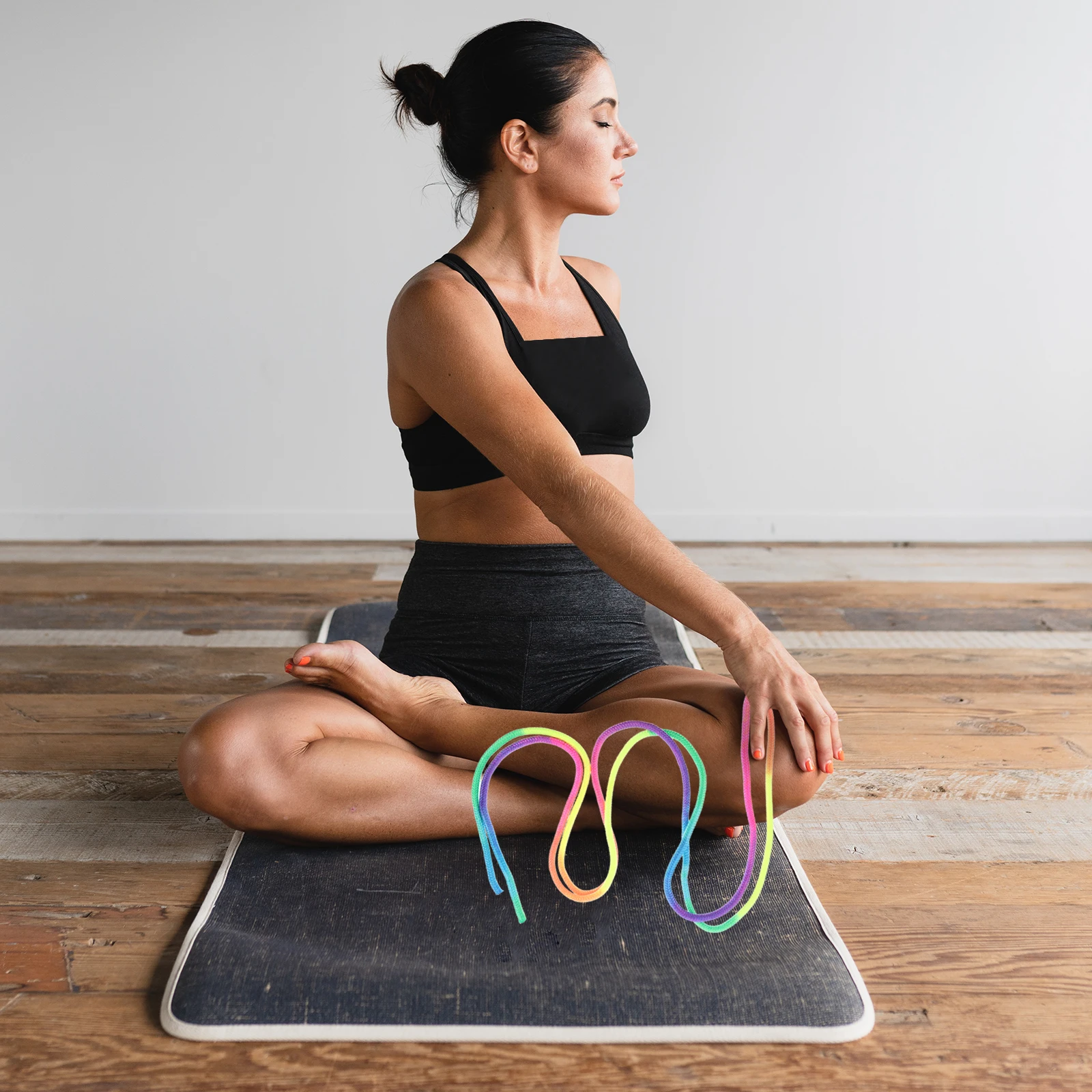 

Rhythmic Gymnastics Rope Solid Colorful Cordless Exercise Jump Rope for Women Men Adjustable Lightweight Portable Versatile