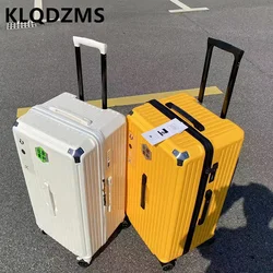 KLQDZMS-Equipaje de gran capacidad de alta calidad, Maleta de cabina para pareja familiar, estuche rígido para estudiantes, 22 