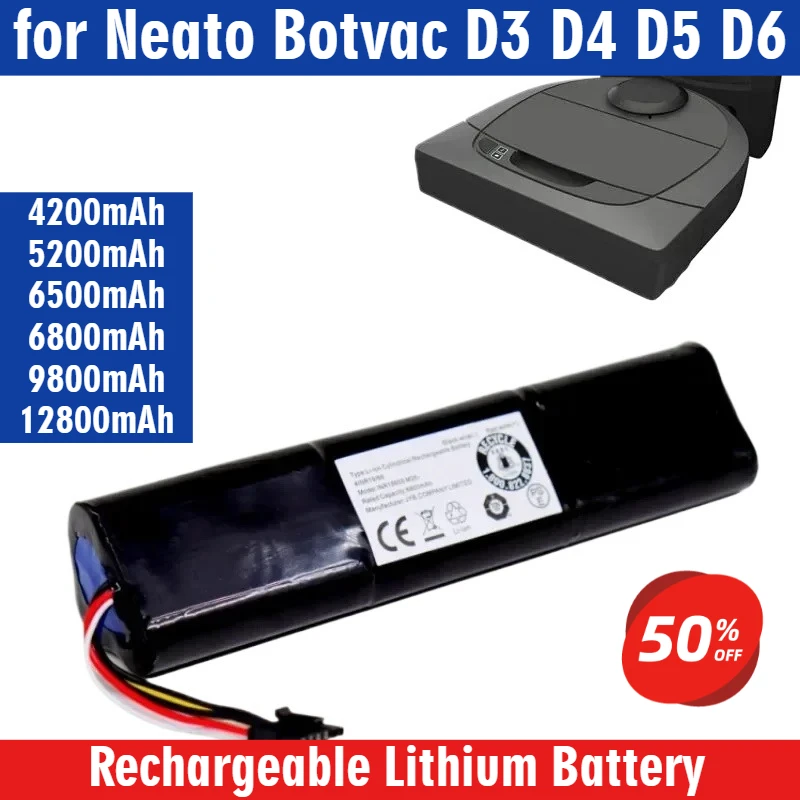 

14.4V Li Ion Replacement Battery for Neato Botvac D3 D4 D5 D6 D7 945-0225/205-0011 Sweeping Robot