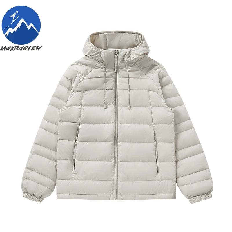 جاكيت قصير خفيف الوزن للرجال والنساء ، معطف فضفاض بغطاء رأس ، أحادي اللون ، محمول ، عصري ، جديد ، 90 بطة لأسفل ، شتاء ،