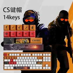 CS2 KEYCAPS CSGO 14KEYCAPS  OEM Profile GAME Keycaps for mechanical keyboard