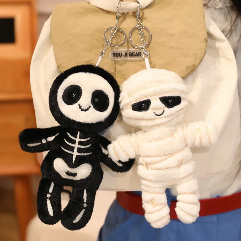 新しい 22/50 センチメートルぬいぐるみクリスマスギフト用かわいいミイラ人形面白いスケルトンぬいぐるみハロウィンぬいぐるみ枕部屋の装飾