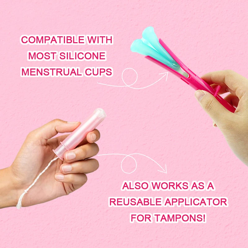 1pcs Plastic Menstrual Cup Booster Portable Medical Feminine Hygiene Product Leak-Proof Menstruation Tampon Applicator Reusable