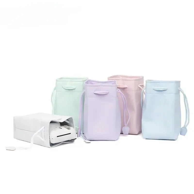 

Universal Camera Shell Drawstring Bag PU Waterproof Portable Cover Storage Case for Instax Mini 12/11/9/8/90/EVO/Liplay