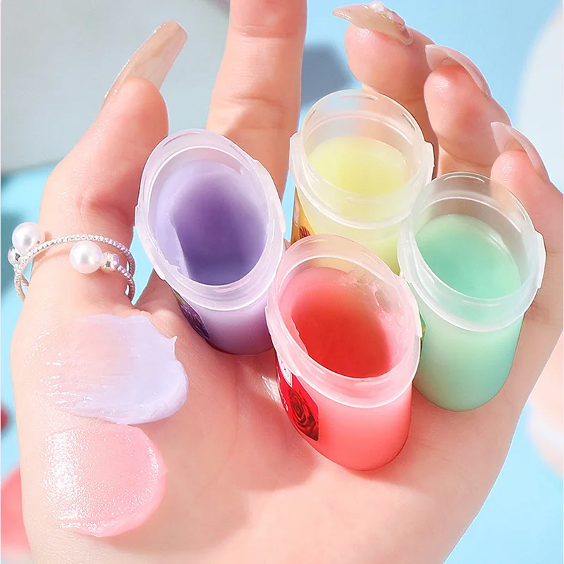16pcs/kit Fruits Lip Balm Sets Moisturizing Lipstick Makeup Base Moisturizer Lip Plumper Anti-Cracking Lips Skin Care Kit