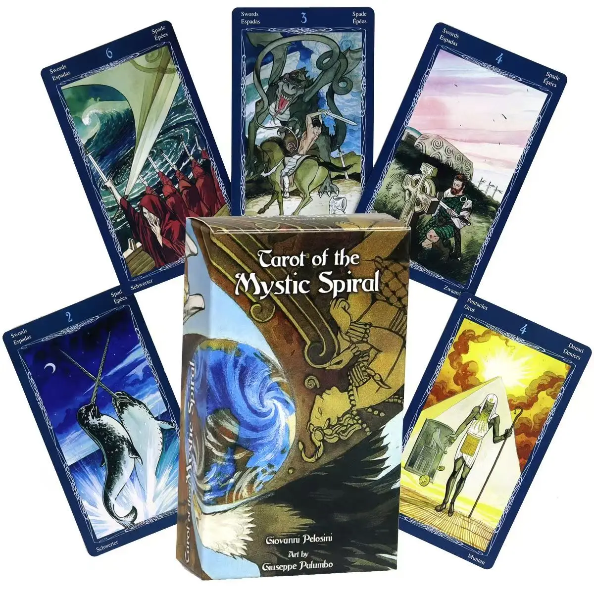 78 Pcs Cards Tarot of The Mystic Spiral 10.3*6cm The Everlasting Search for Knowledge and Wisdom Is Represented By The Spiral