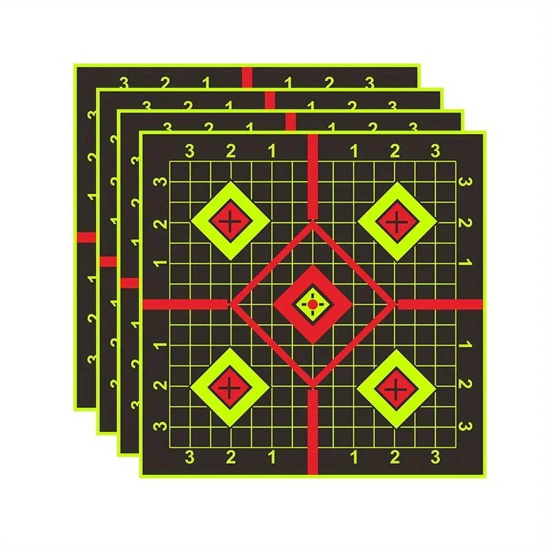 10/20pcs Shooting Targets With Reactive Self-Stick Splatter Paper - 8 Inches For Shooting Practice, Tactical And Hunting Gear