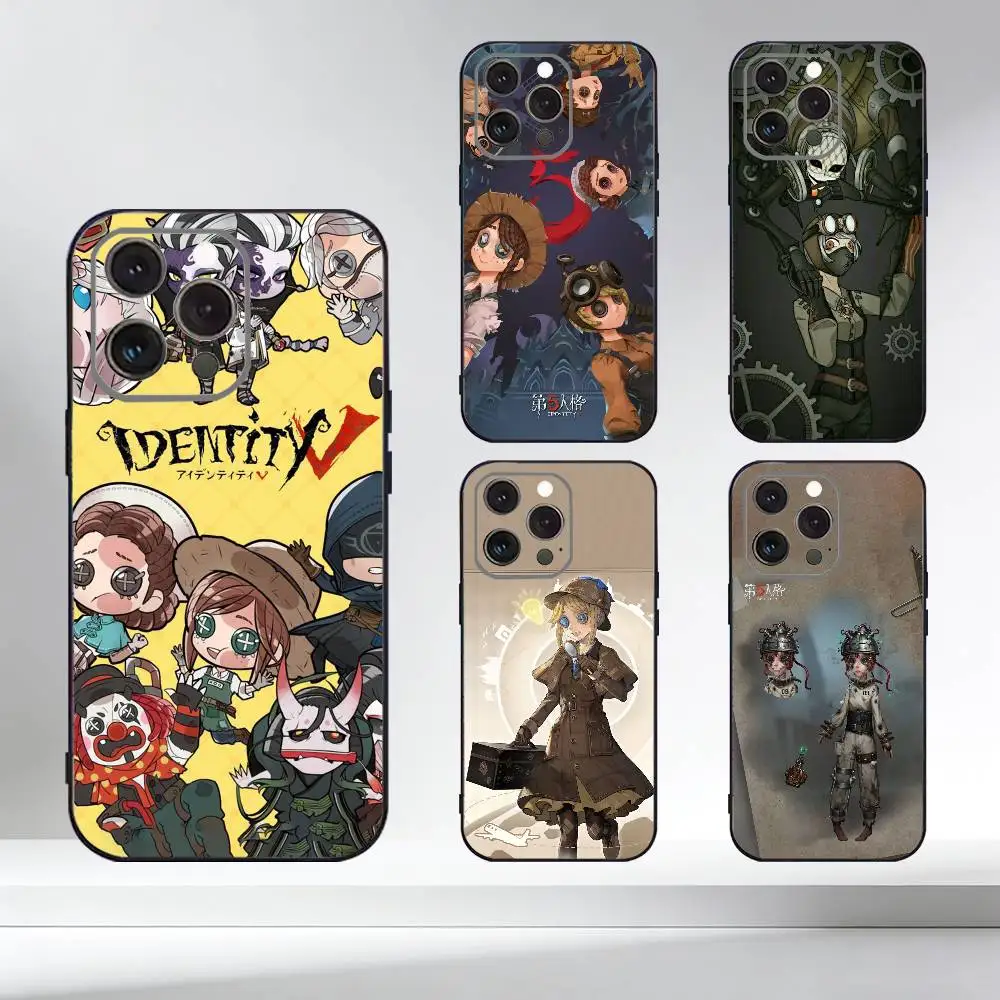 

I-Identity V Phone Case For iPhone 17,16,15,14,13,12,11 Plus,Pro Max,XS,Soft Silicone Black Cover