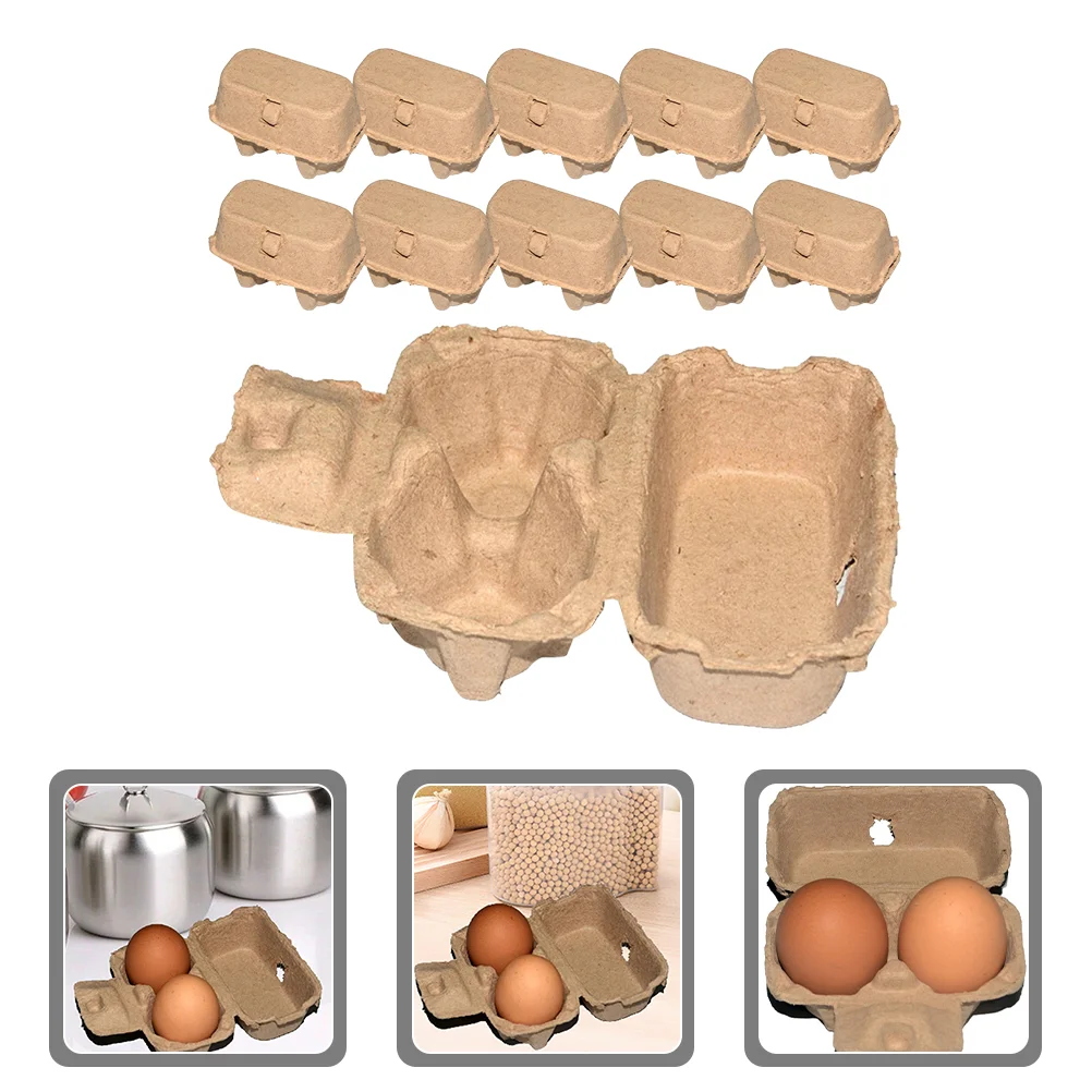 25 Pcs Native Egg Packaging Box Eggs Tray Key Paper Pulp Carton Empty Cartons Office Packing