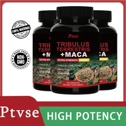 Tribulus Terrestris Capsules, with Ashwagndha, Panax Ginseng,  Maca, Boost Energy, Mood, Stamina & Performance, for Men & Women