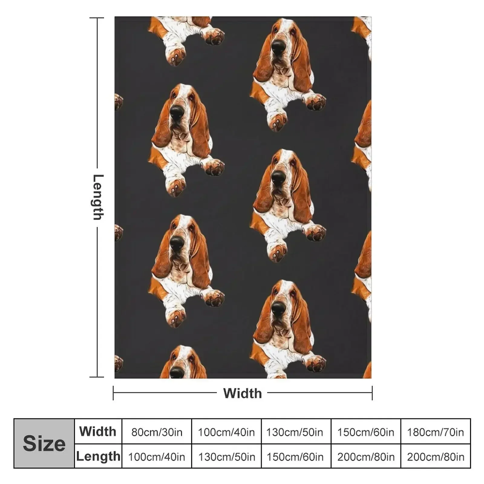 Basset Hound - The Gorgeous Look! Throw Blanket couch cozy soft plush fuzzy picnic outdoor blanket