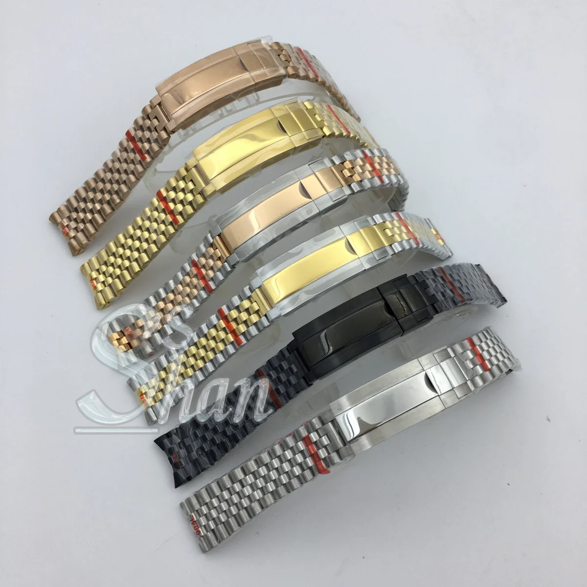 

Браслет 20 мм, серебряный, черный, золотой браслет, скользящая застежка с замком, ремешок из нержавеющей стали, подходит для корпуса часов, ремешок для часов