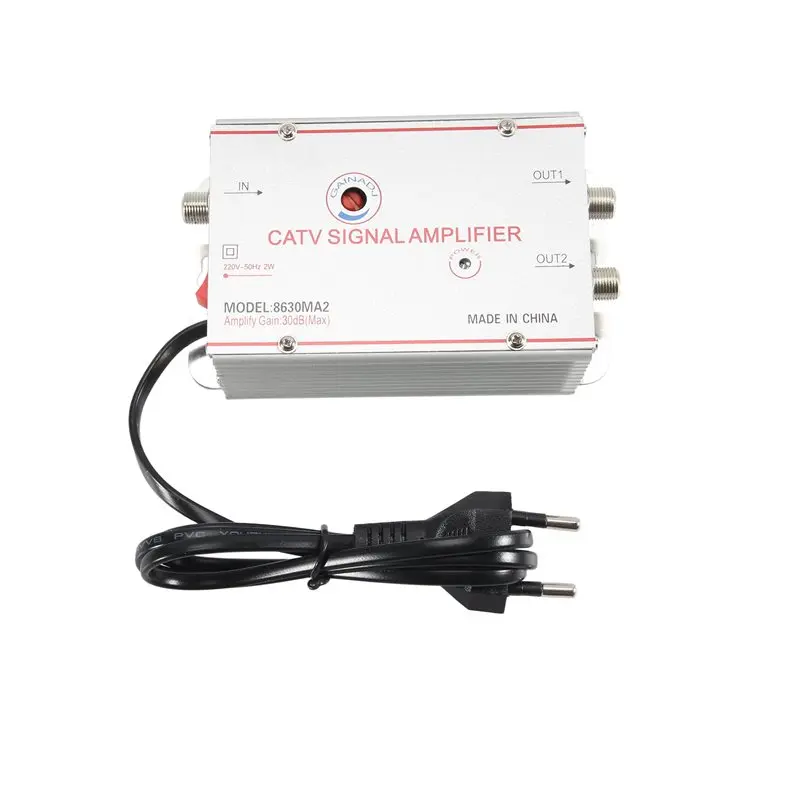 Home TV Equipment 8630MA2 30Db Cable TV Splitter Amplifier Digital TV Antenna Signal Booster 45Mhz To 860Mhz EU Plug Highly Reco - view 2