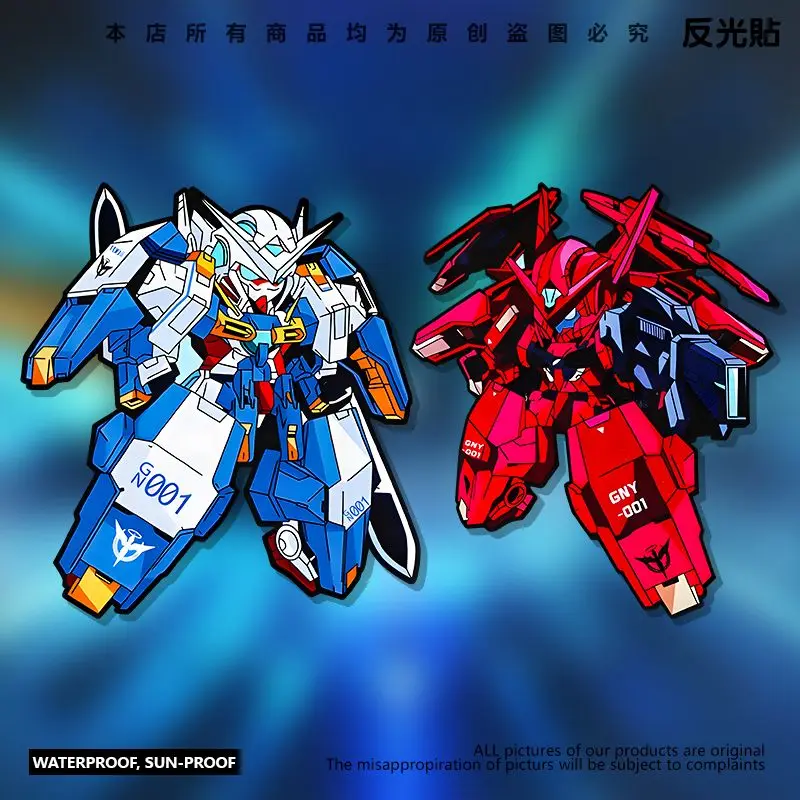 Автомобильные светоотражающие наклейки для автомобиля Gundam, ангел, богиня правосудия, мультфильм, мультфильм, творческая личность, украшение, наклейка в подарок