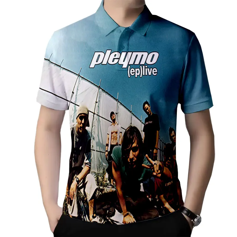 

Pleymo Band 3D Printed Fashion Casual Shirts Men's /Women's Short Sleeves Loose Breathable Tennis Shirts