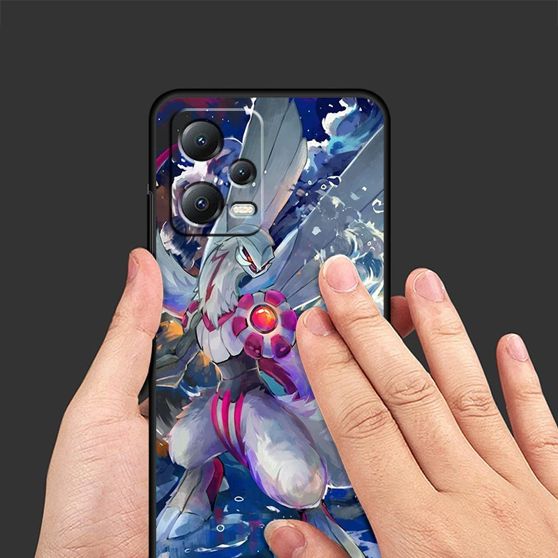 P-Pokémon Art لطيف أسود جراب هاتف خلفي ، شاومي ريدمي نوت 13 12R 12 12S توربو 11 11T 11S 10 10S Pro Plus 5G