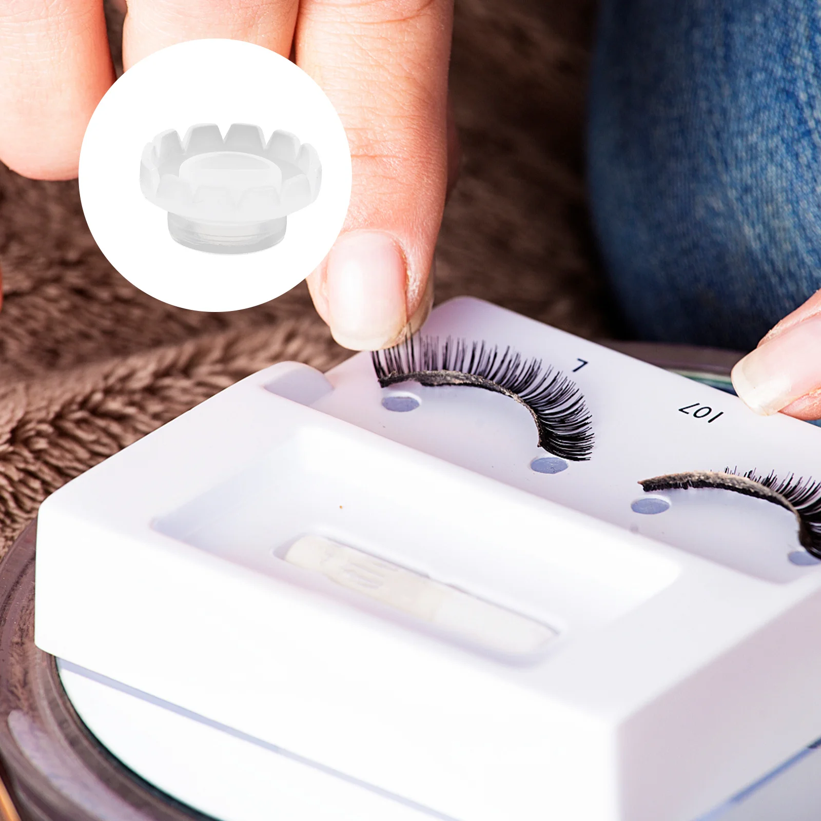 200個のまつげ接着剤収納トレイは、自宅やサロンでのまつげエクステンションホルダーオーガナイザーのアプリケーションに最適です。