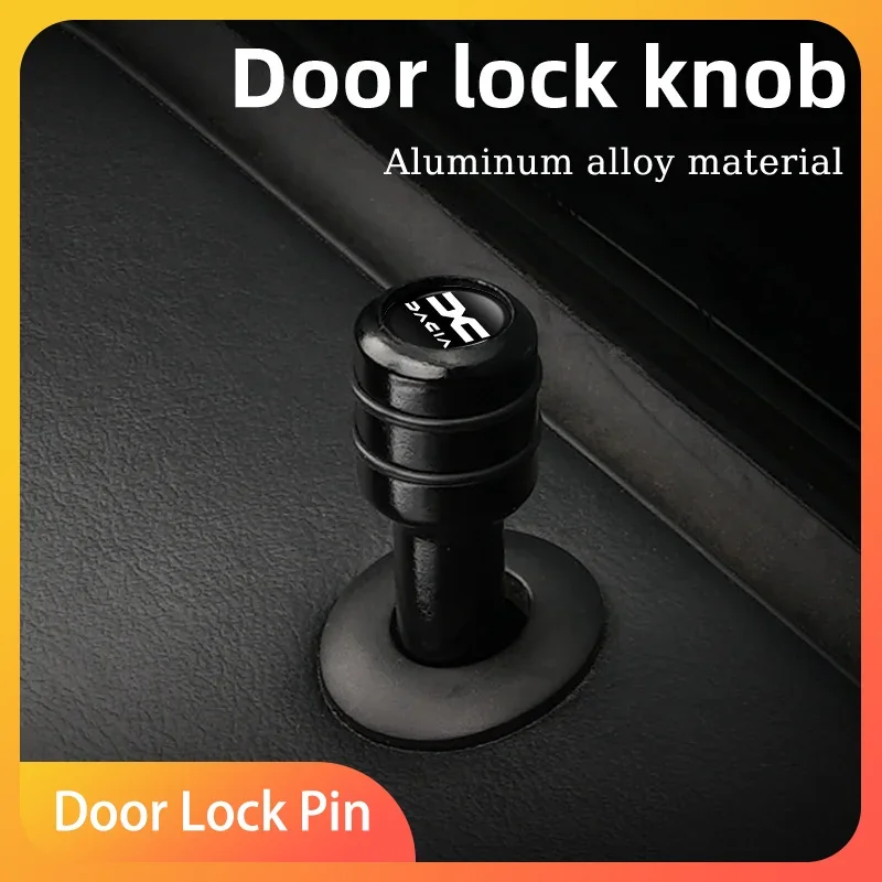 

4Pcs Car Door Lock Knob Alloy Security Insurance Pull Pins For Dacia Dokker Jogger Duster Spring Bigster Lodgy