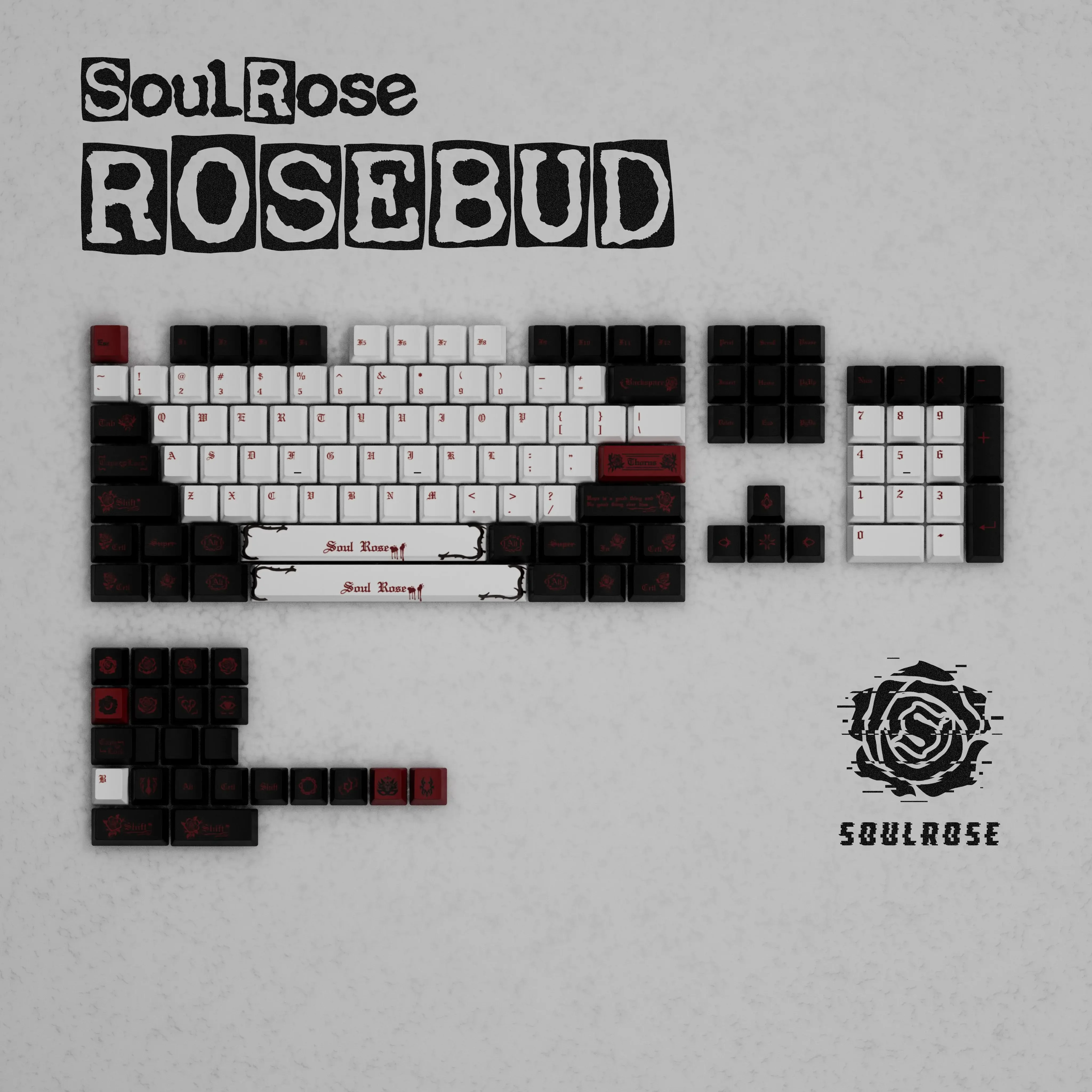

Soul Rose Rose keycaps, original height 134 key small full set of keycaps
