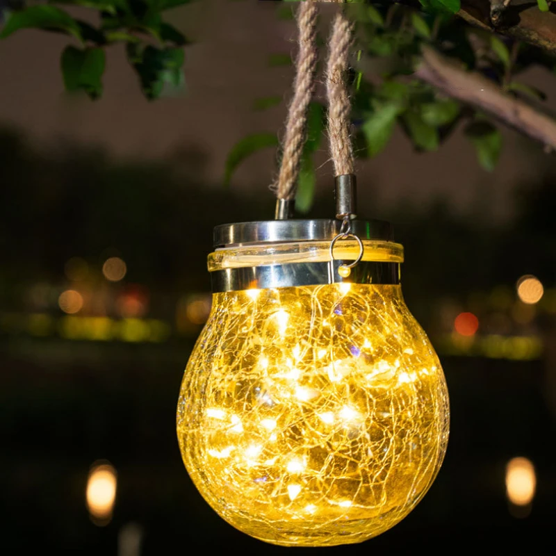 20 LEDs Solar Powered 2M 20LEDs Mason Jar Lid Insert Fairy String Light for Garden Christmas Party Outdoor Light Strings