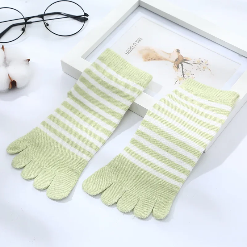 Stripped Baby Socks for 4-12T Young Girls Boys Casual Sports Sock Breathable Five-toe Sock Kids Children Socks