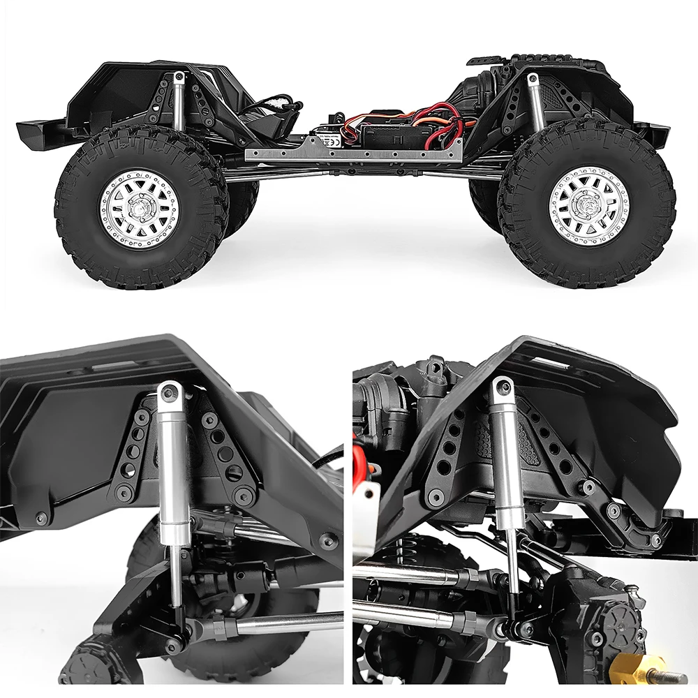 AXSPEED 4 pezzi ammortizzatori in lega di alluminio per Axial SCX10 1/10 RC parti di automobili Rock Crawler con telecomando
