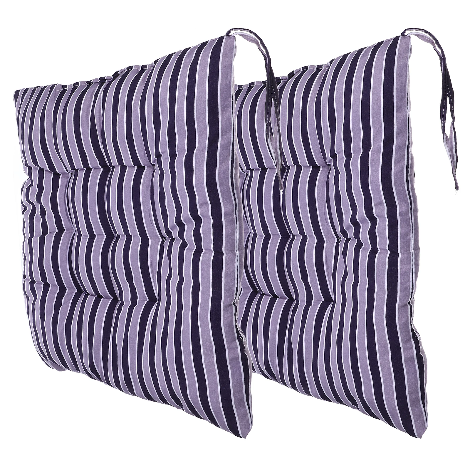 

2 Pcs Chair Cushion Seat Pad Pillow Cushions Patio Pillows Purple Office Striped