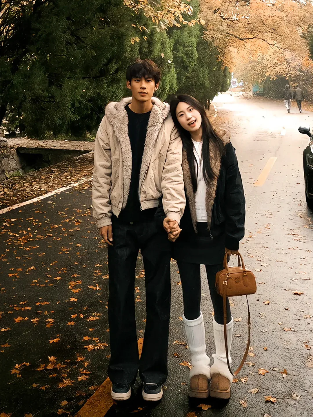 

Retro American Sle Men's ort Cotton Jaet with Fur Collar Warm Winter Coat Cleanfit Thi Outerwear Casual Youth Faion