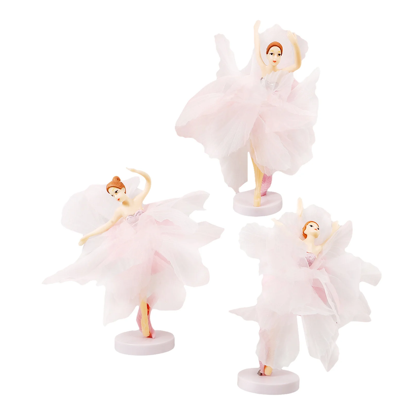 

6 pcs 1 Set Creative Cake Decors Elegant Ballerina Decorations Plastic Ballet Girl Figurines For Home Office Party Cake