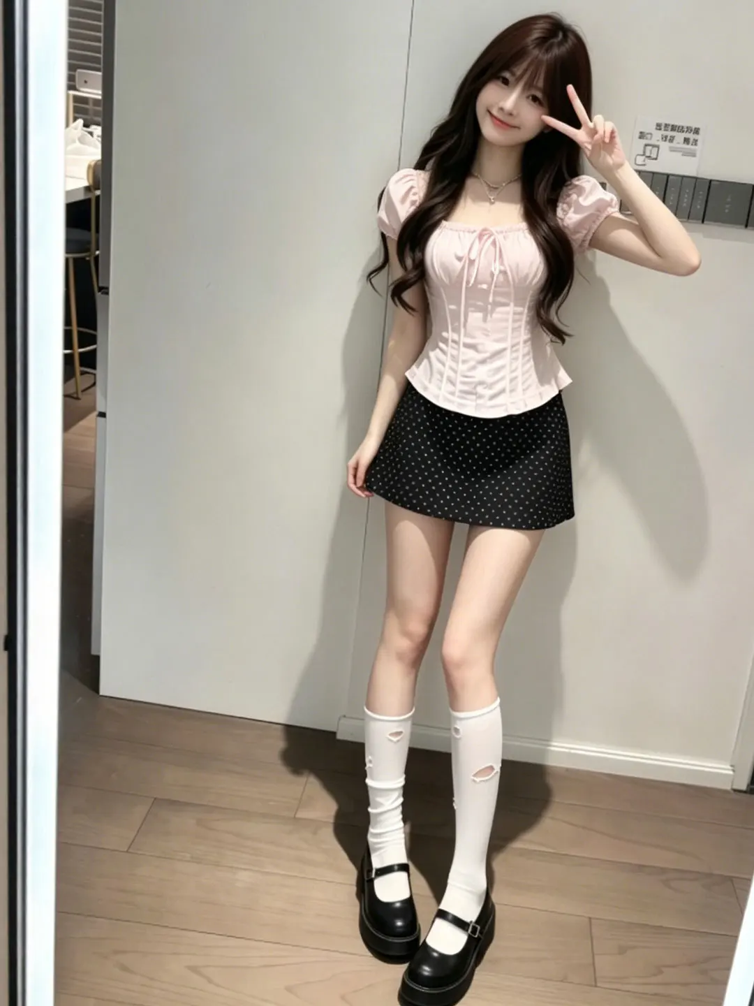

Unique Beautiful Waist-Cinching Slim Fit Shirt Gentle Style Summer Fashionable Young-looking Small-Batch Elegant Top for Women