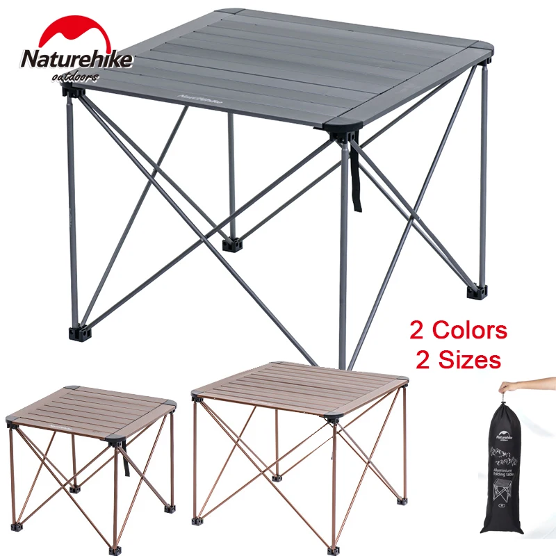 

Naturehike Portable Folding Table Rolling Desk Top Aluminum Alloy Table for Outdoor Camping Barbecue Picnic Travel Bearing 35kg