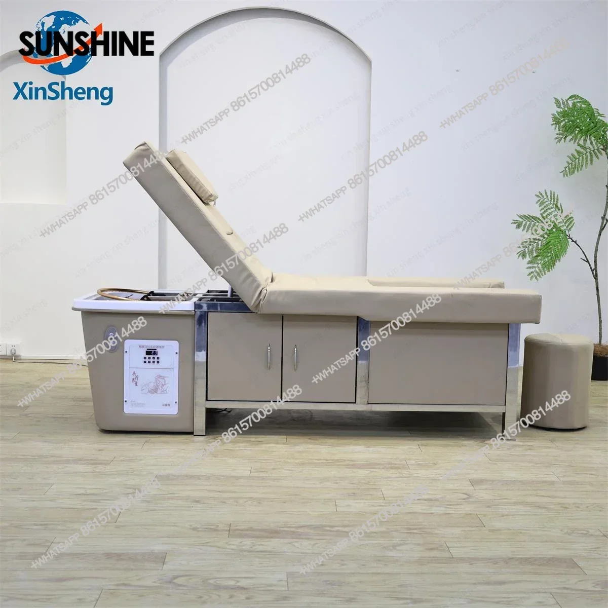 Thai Shampoo Bed Massage Table – All-in-One Head SPA Fumigation & Hair-Wash Sofa for Hair Salon Massage ShopR