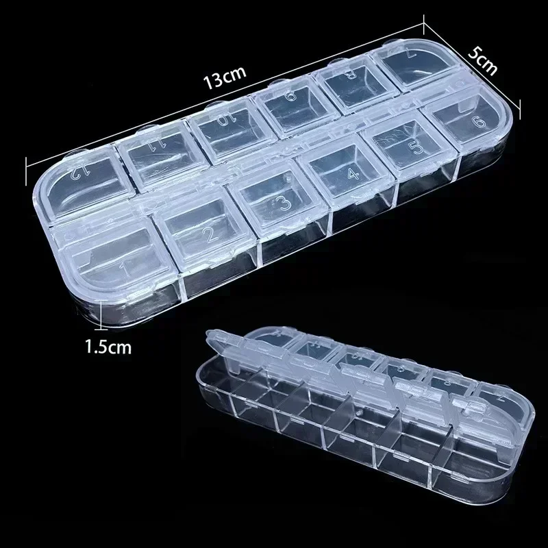 Transparent Plastic Storage Box for Beads and Earrings