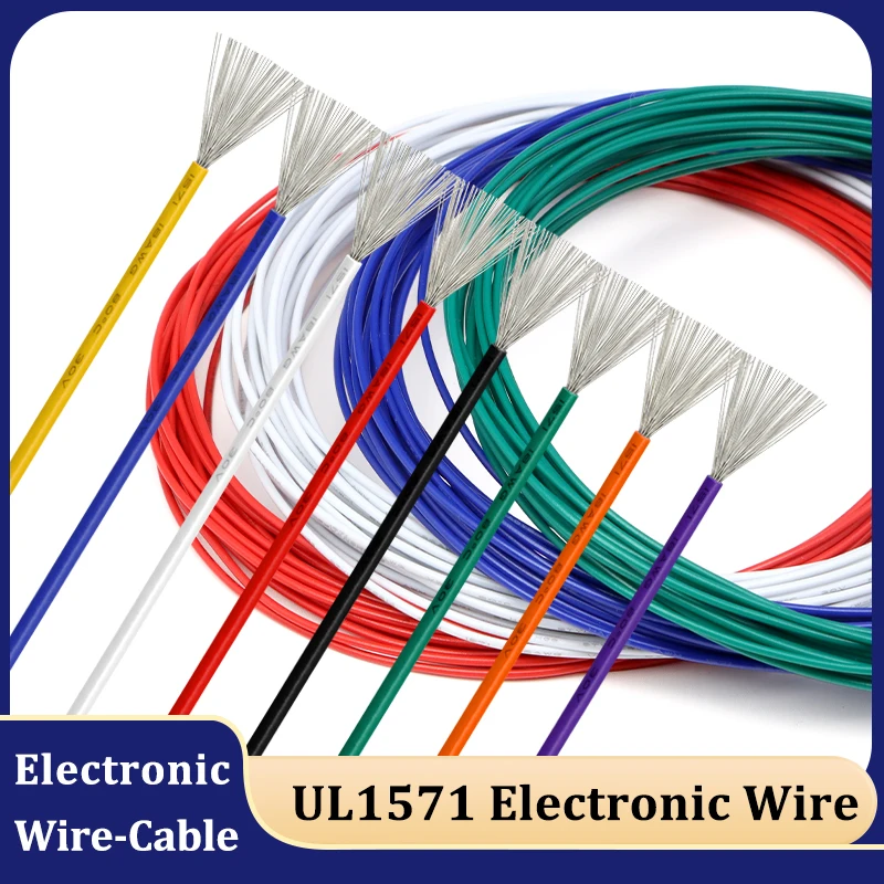 

10/50m UL1571 Copper Wire 32 30 28 26 24 22 20 18 16 AWG Environmental PVC Insulated Tinned plated Electronic Cable DIY LED Line