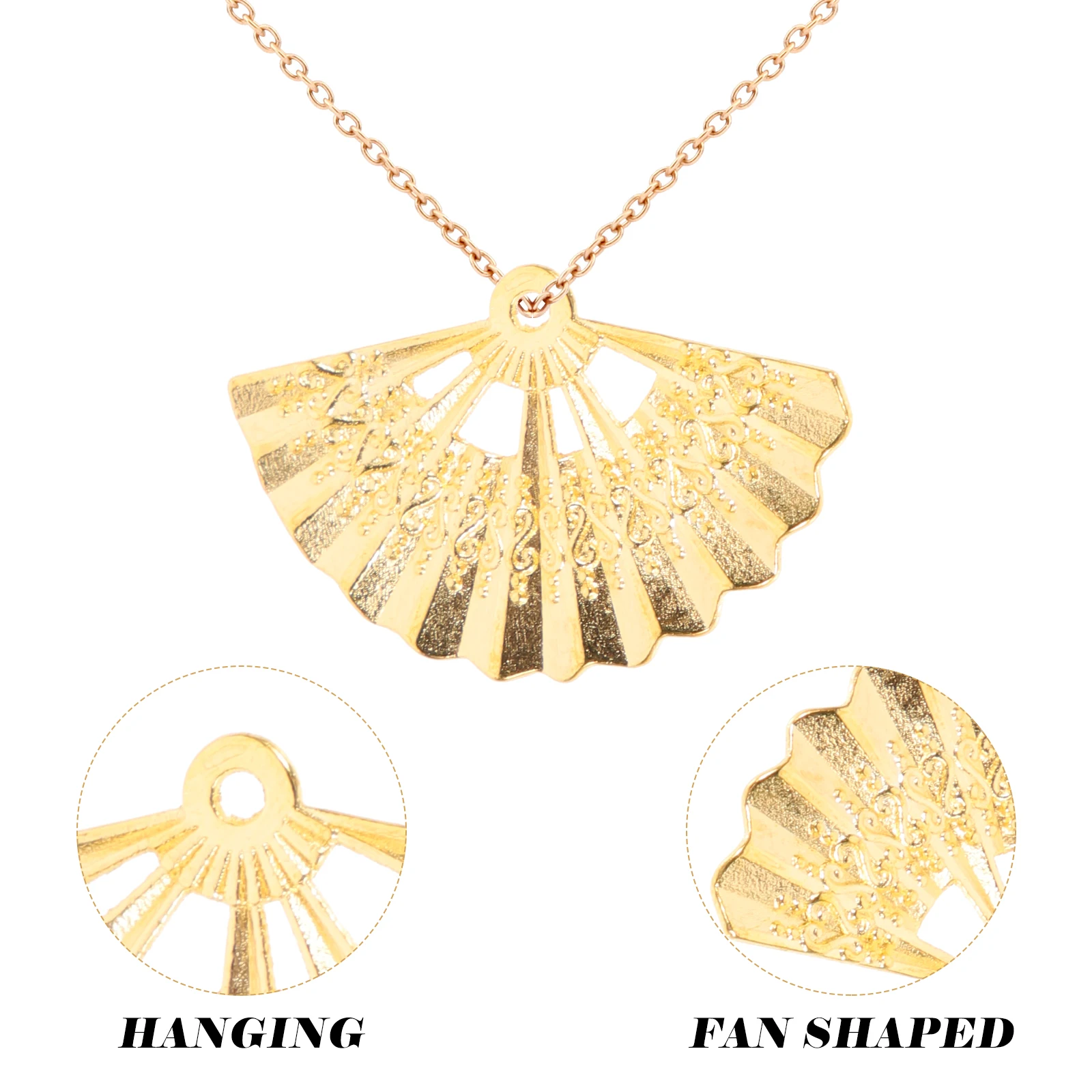 

60 Pcs Charm Necklace Charms for Bracelets Scrapbook Fan Jewelry Making Pendant Alloy