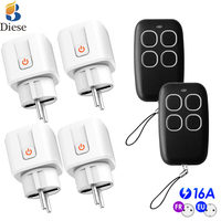 433Mhz Wireless Electric Socket Remote Control Switch EU FR Mini Plug 220V 110V 16A for Lamp living room coffeemachine light fan