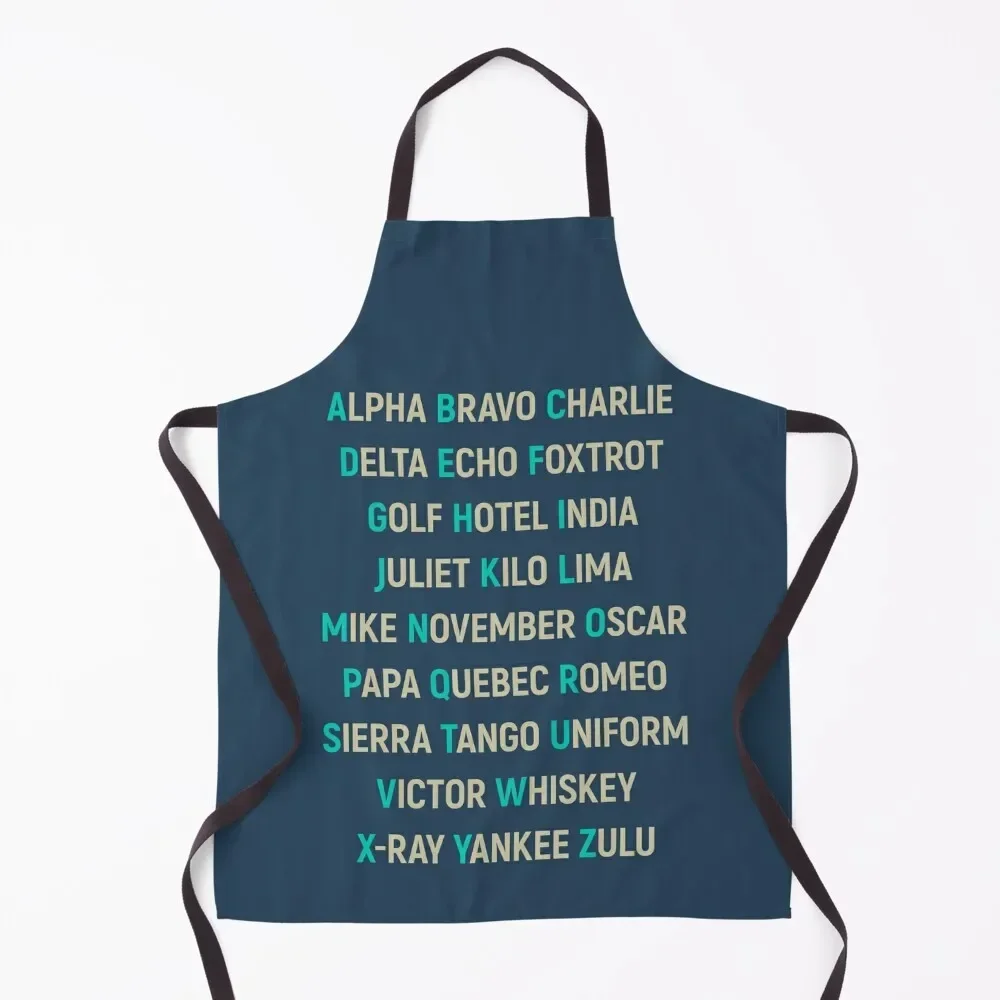 Phonetic Alphabet, Aviation Decor, Gift For Him,Boys Room Decor, Aviation Art Apron Bib For Kitchen Apron