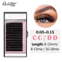 Qeelasee CC / DD Faux Mink Classic Normal Lashes Extension Maquiagem Cilios Soft Natural  Artificial Fake False Eyelashes
