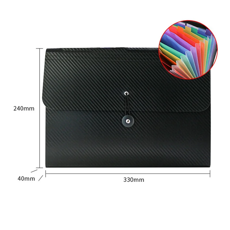 EDT-3X 파일 정리함 확장 파일 폴더, 13개 포켓, 교실, 가정용 A4 문자 크기 종이 문서 영수증 폴더