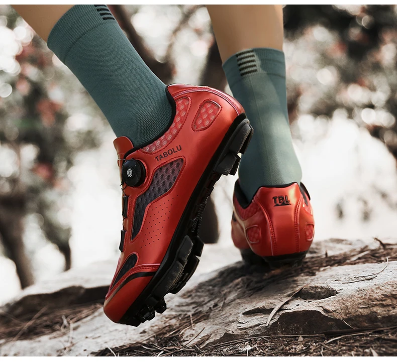 Unisex-Fahrradschuhe für Rennräder, atmungsaktiv, rutschfest, verschleißfest, Pedalschuhe für den Außenbereich, Wettkampf-Fahrradschuhe – Detail 21
