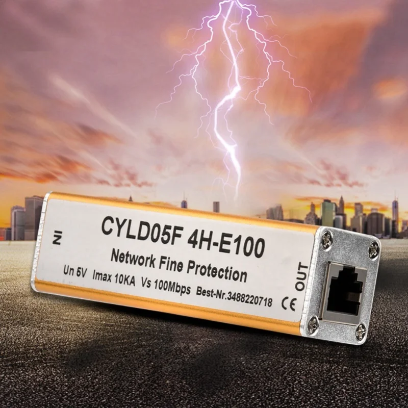 RJ45 RJ11 محول إيثرنت شبكة عرام حامي الرعد صواعق الإضاءة حماية 5 فولت