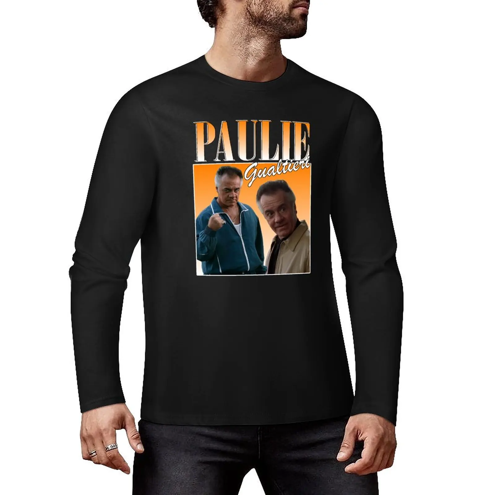 Paulie Walnuts Gualtieri Retro Design Sopranos Long T-Shirt oversized t shirt anime clothes tshirts for men