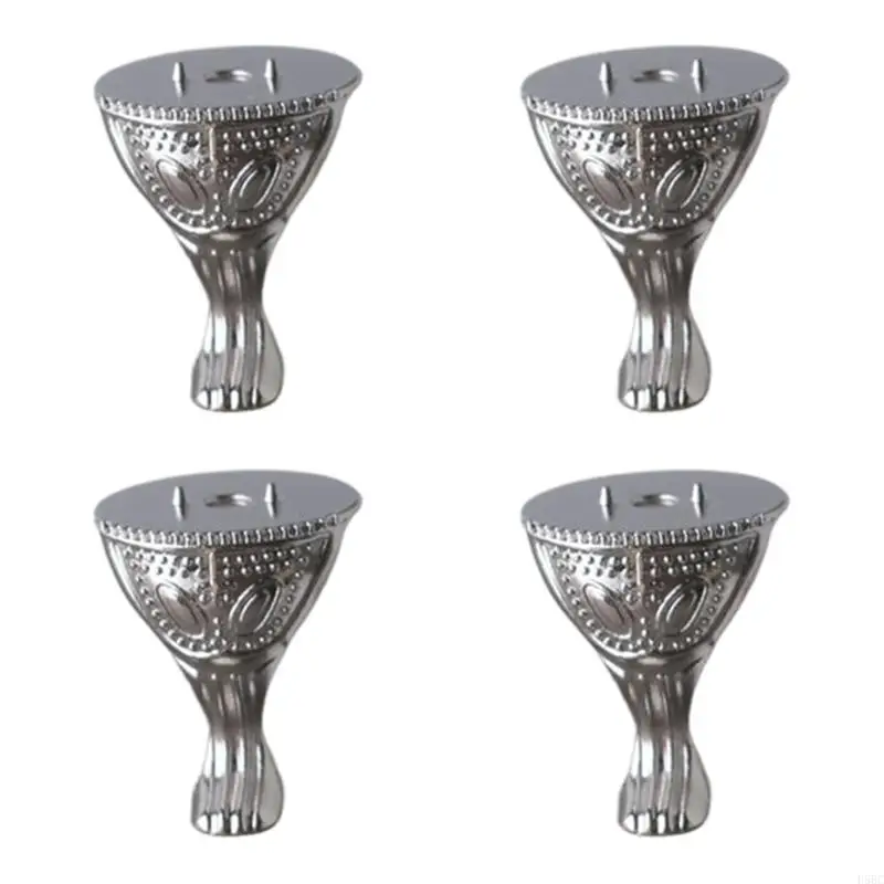  4Pieces Antique Alloy Box Feet Small Wooden Box Support Stand For Craft Projects Gift Packaging And Home Decoration
