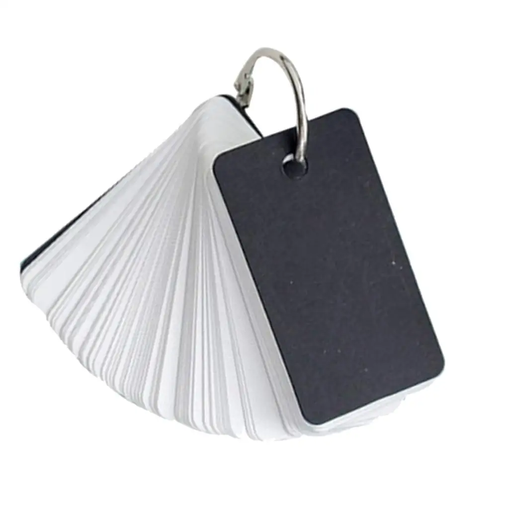 Flash Cards,1 Piece Kraft Paper Binder Flash Index Blank Card Memo Scratch Pads Bookmark DIY Greeting .6 x 2.8 Inches