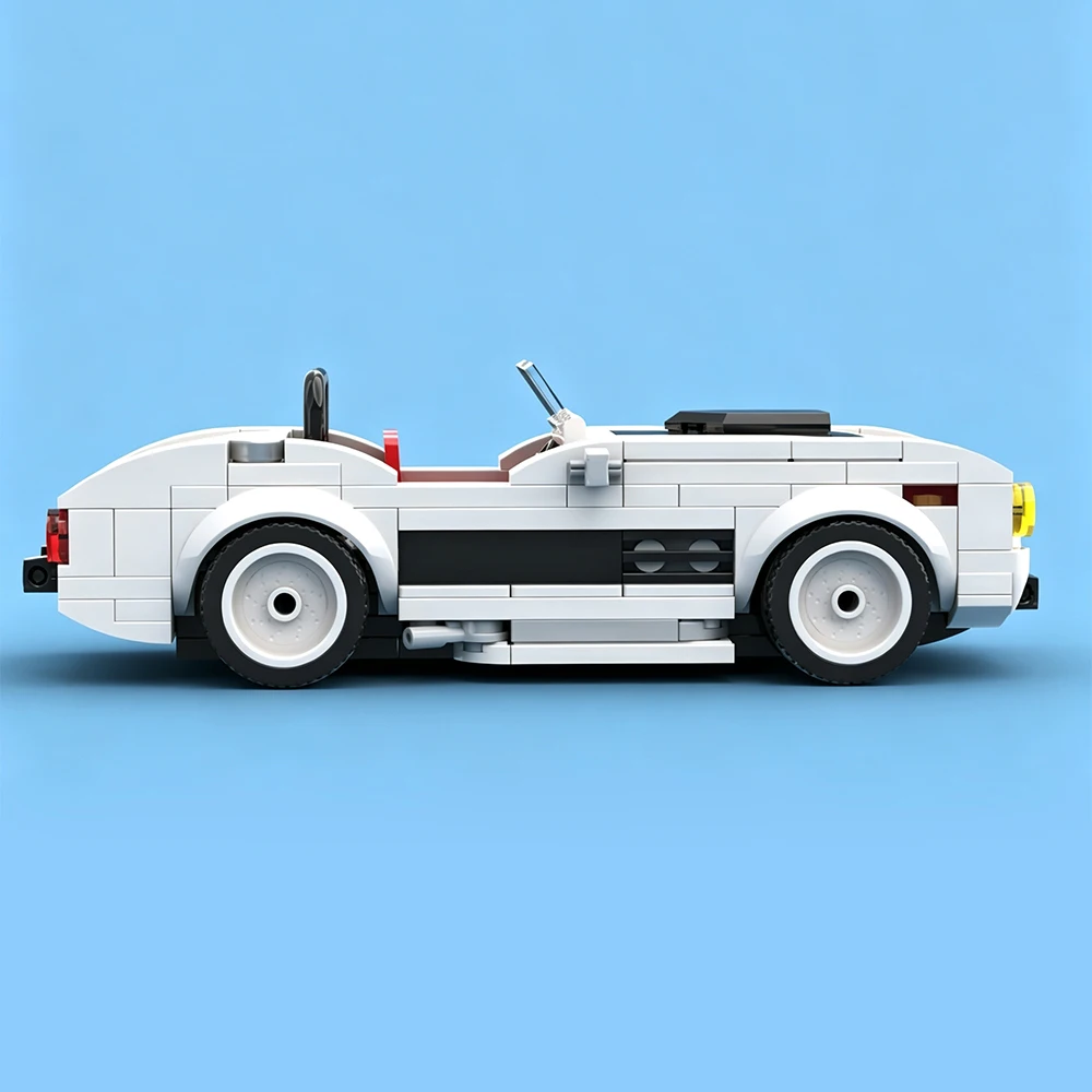 New MOC City Mobility Series White Sports Car Model Building Blocks DIY Modular Car Technology Assembly Toy Adult Birthday Gift