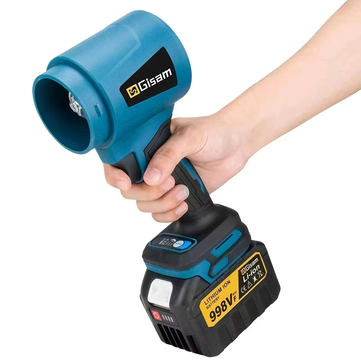 Gisam 300000RPM Brushless Electric Turbo Blowers Jet Fan 400M/S Handheld Leaf Blower Dust Blowing for Makita 18V Battery Pins